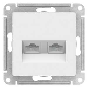 Розетка 2-ная компьютерная RG11+RJ45 кат 5Е "ATLAS" (ATN185)